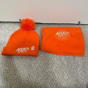 Aperol Spritz Orange Scarf and Beanie Set